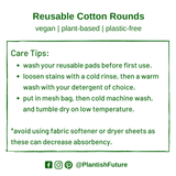 Reusable Cotton Rounds - 100% Cotton: 8 Cotton + Mesh Bag