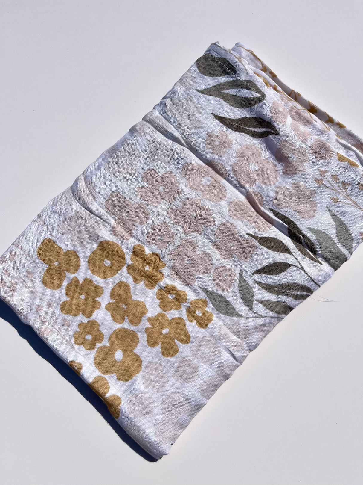 Floral Baby Blanket  |  Flower Muslin Swaddle Blanket