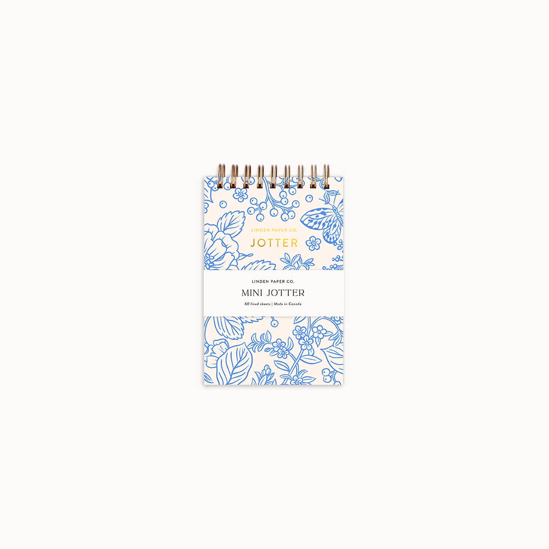 Blue Garden Jotter | Mini Spiral Notebook