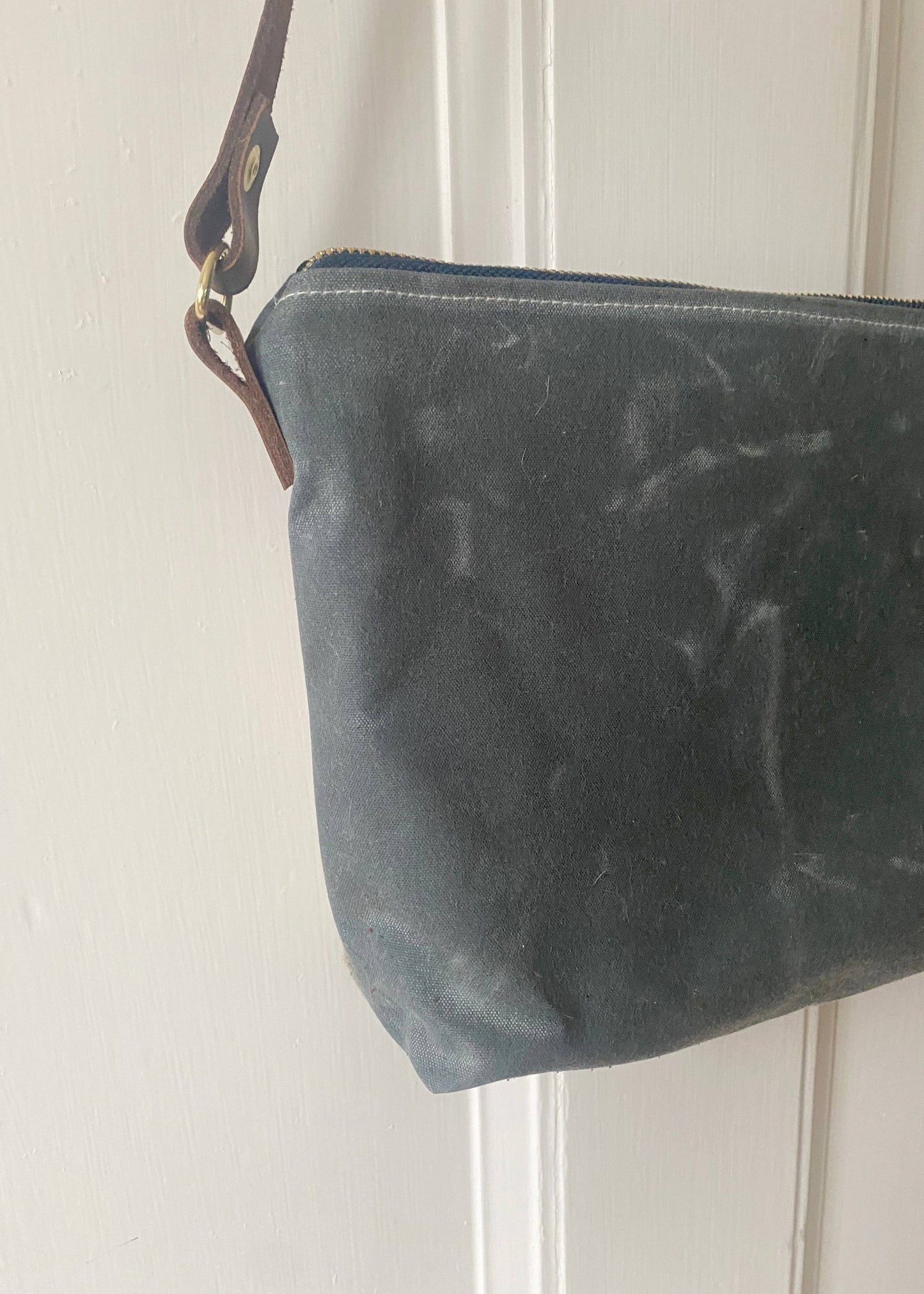 Western Boho Style Crossbody: Waxed Canvas Bag