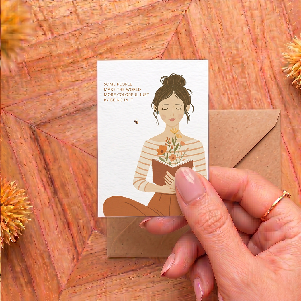 Floral Mini Card | Premium Matte Paper Greeting Card