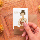 Floral Mini Card | Premium Matte Paper Greeting Card
