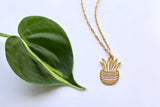 Snake Plant Potted Plant Necklace