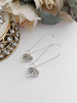 Silver Heart Earrings