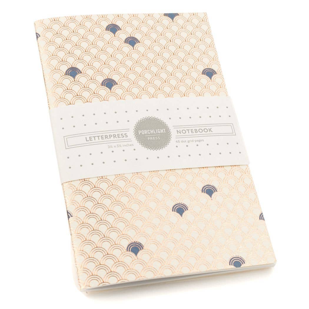 Seigaiha Small Notebook: Dot Pages