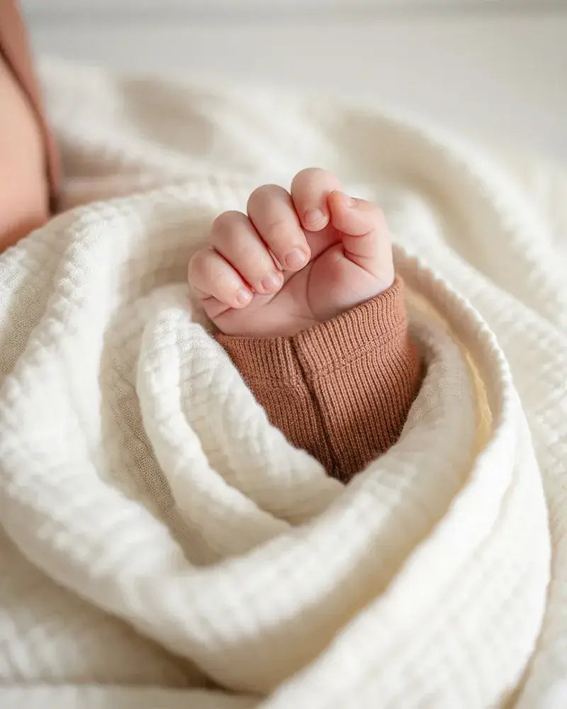 4 Layer Muslin Baby Blankets & Swaddle Blankets: Cream