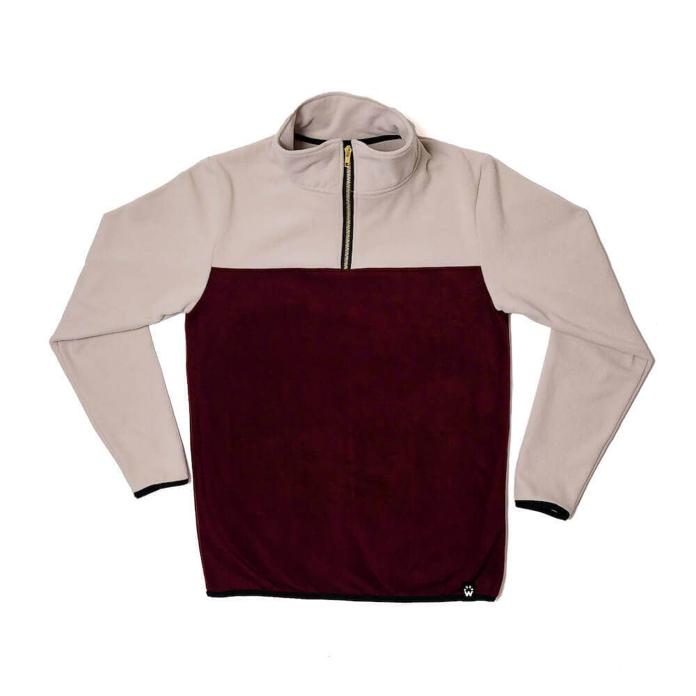 Recycled Fleece Pullover: Red