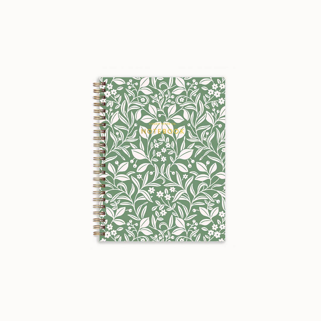 Meadowlace Notebook | Spiral Lined Notebook