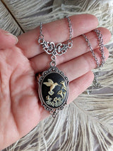 Hummingbird Cameo Necklace