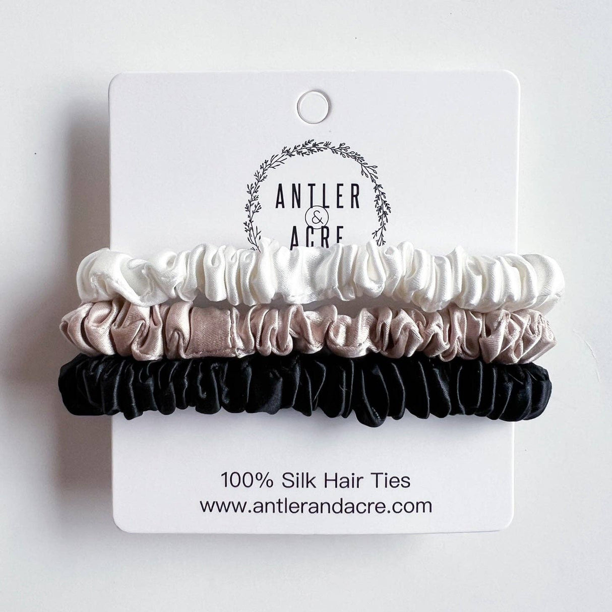 100% Silk Hair Tie Trio