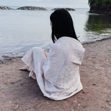 Oversized Turkish Towel: Cinnamon Jacquard