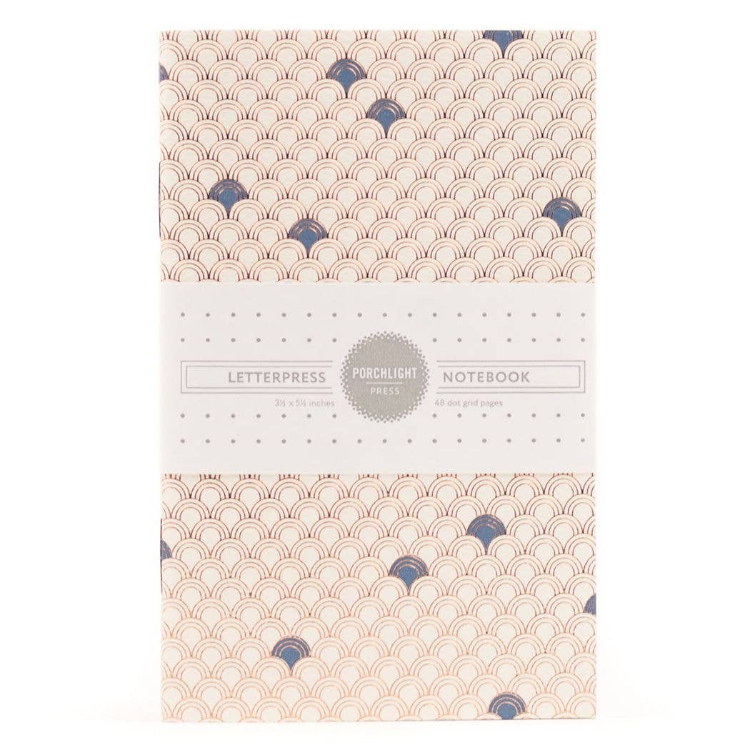 Seigaiha Small Notebook: Dot Pages