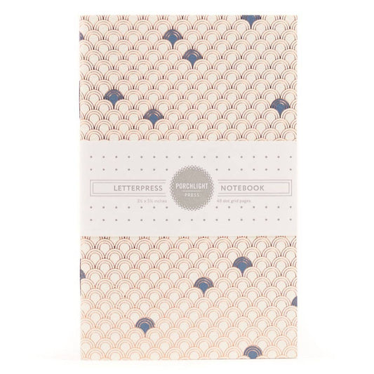 Seigaiha Small Notebook: Dot Pages