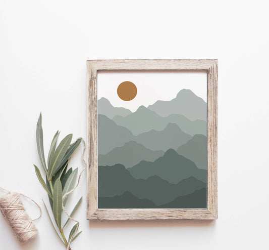 Boho Mountain Print