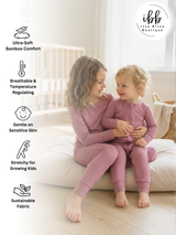 Blush Breeze Kids Bamboo Pajama Set, Soft Two-Piece PJs