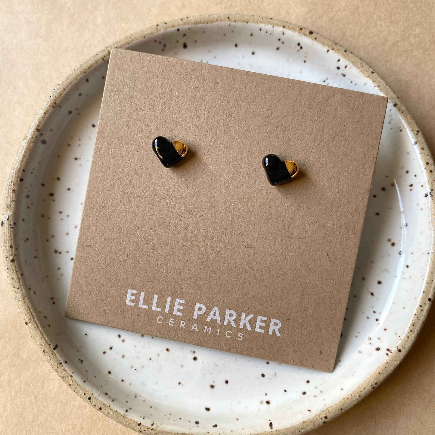 Heart Ceramic Stud Earrings