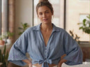 Italian Linen Cardigan Style Top