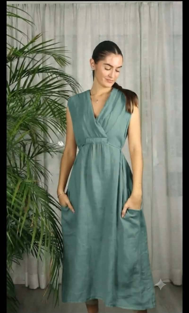 Midi Length Dress that ties around the waist