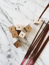Minimalist Brass incense holder: 1 cube