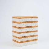 Walnut and Cellulose Biodegradable Scrubber Sponge: White