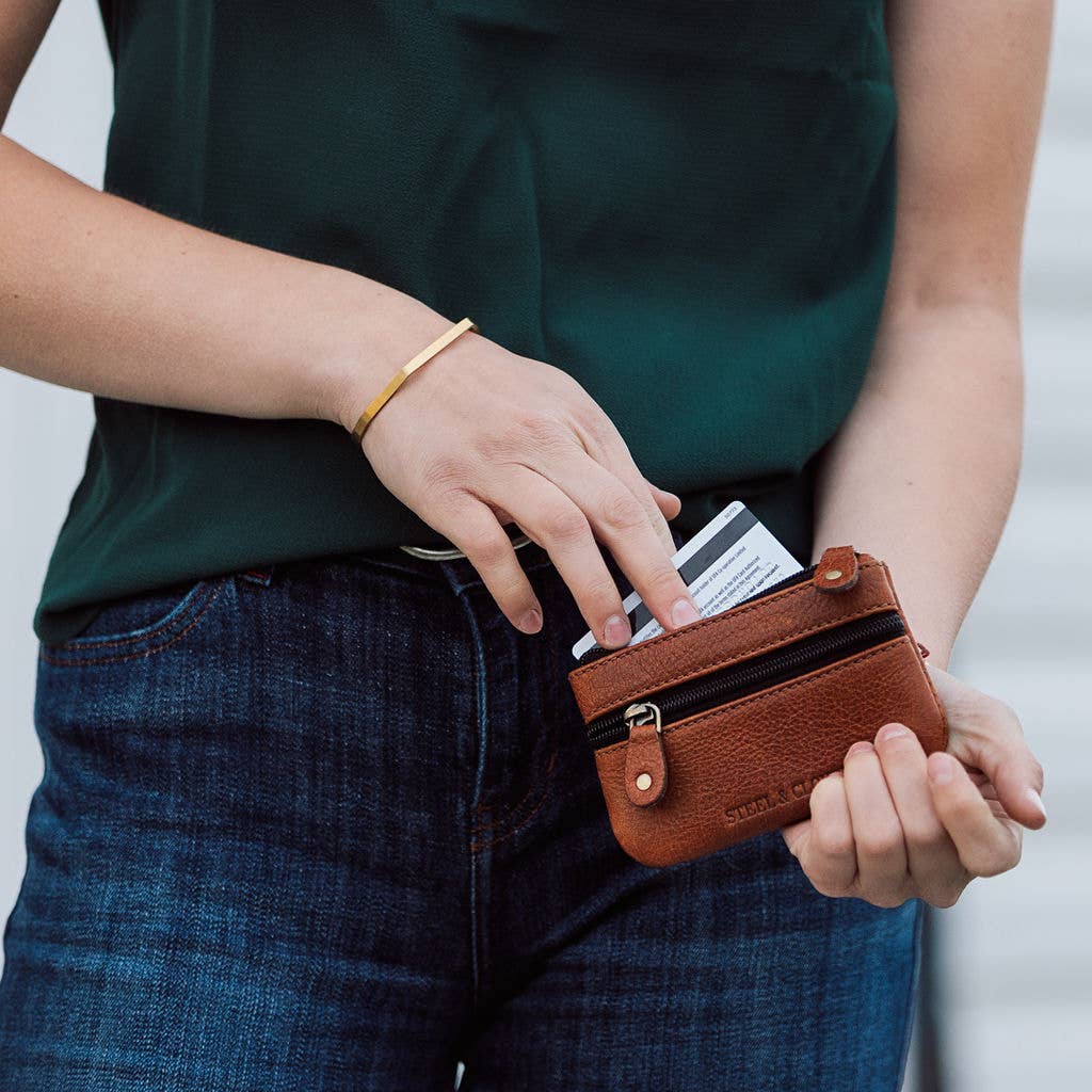 Tangent Leather Coin Pouch: Mini