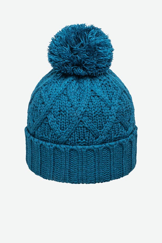 CANADA-MADE RECYCLED FLEECE-LINED POM BEANIE