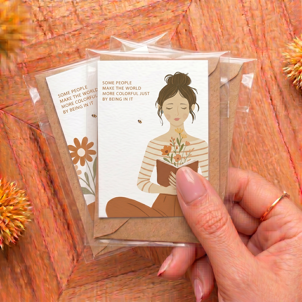 Floral Mini Card | Premium Matte Paper Greeting Card