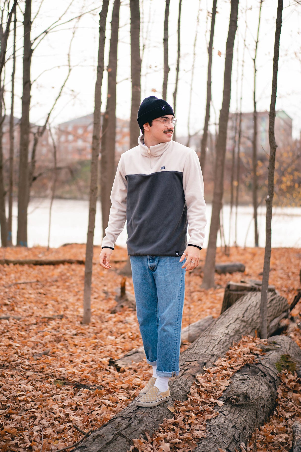 Made in Canada Merino Wool Blend Double Knit Beanie Hat