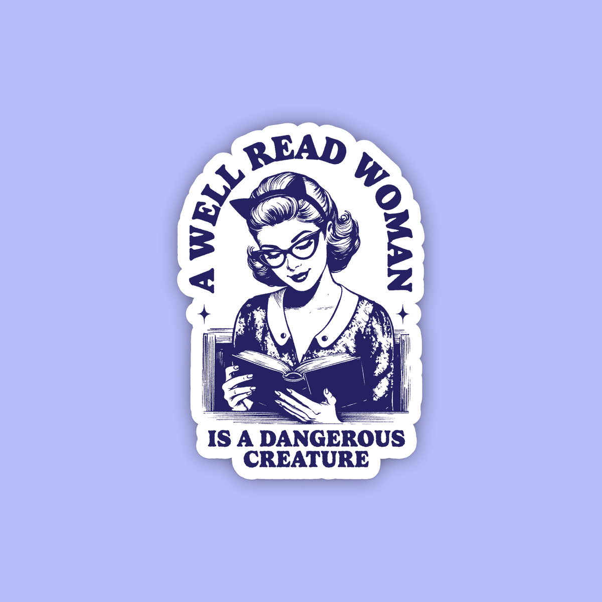 Read Well File A Well Read Woman - Sticker – Sweetbriar