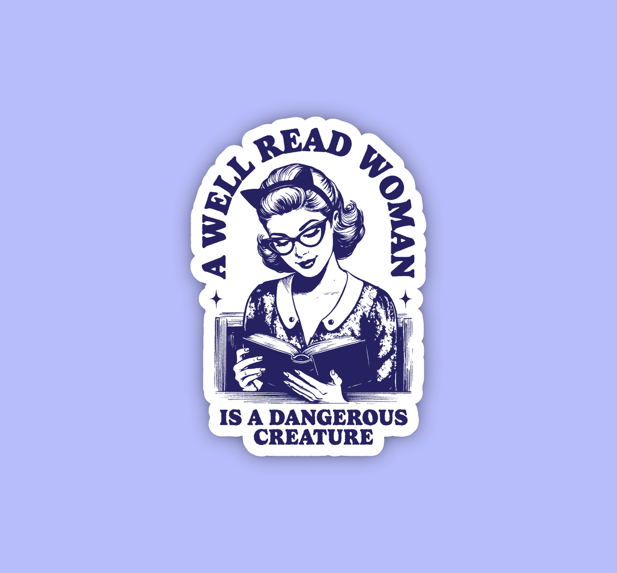 A Well Read Woman - Sticker