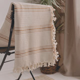 Minimalist 100% Cotton Throw Blankets & Bedspreads: Mustard