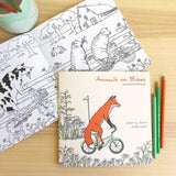 Animals on Bikes Coloring Book