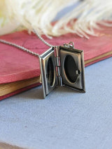 Silver Bee Book Locket Necklace