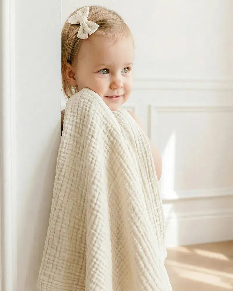 4 Layer Muslin Baby Blankets & Swaddle Blankets: Cream