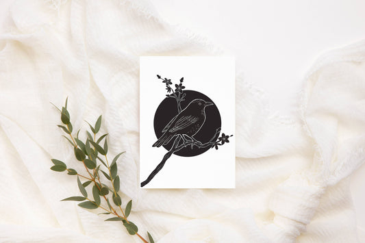 Black Bird Greeting Card