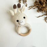 Handmade 100% Cotton Crochet Animal Rattle : Ellie the Elephant