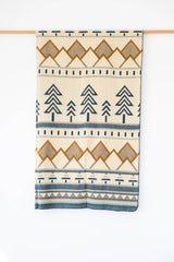Tree Line Throw Blanket - Bluebird