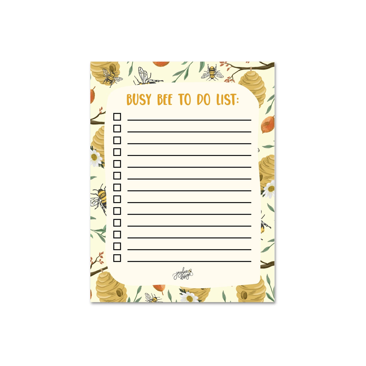 Busy Bee To Do List- 25pg Notepad