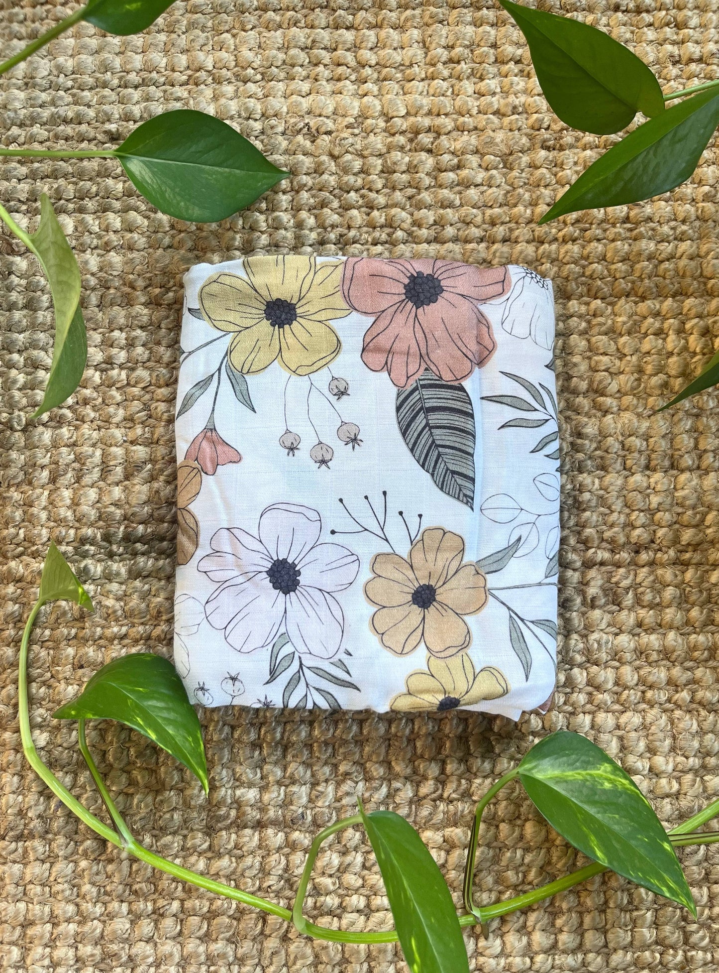 Vintage Blossom Swaddle Blanket