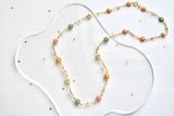 Bright Daisy Flower Pearl Chain Necklace