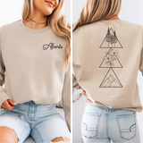 Geometric Alberta Unisex Crewneck - Sand