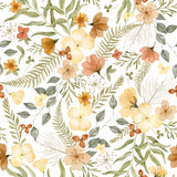 Fall Floral Baby Blanket  |  Fern Muslin Swaddle Blanket