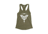 Women's Tank Top, Luna Moth: Ocean Blue
