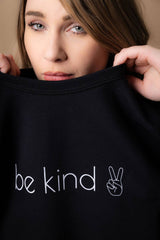 Be Kind Crewneck Sweatshirt: Black