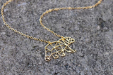 Small Gold Geometric Bear Necklace
