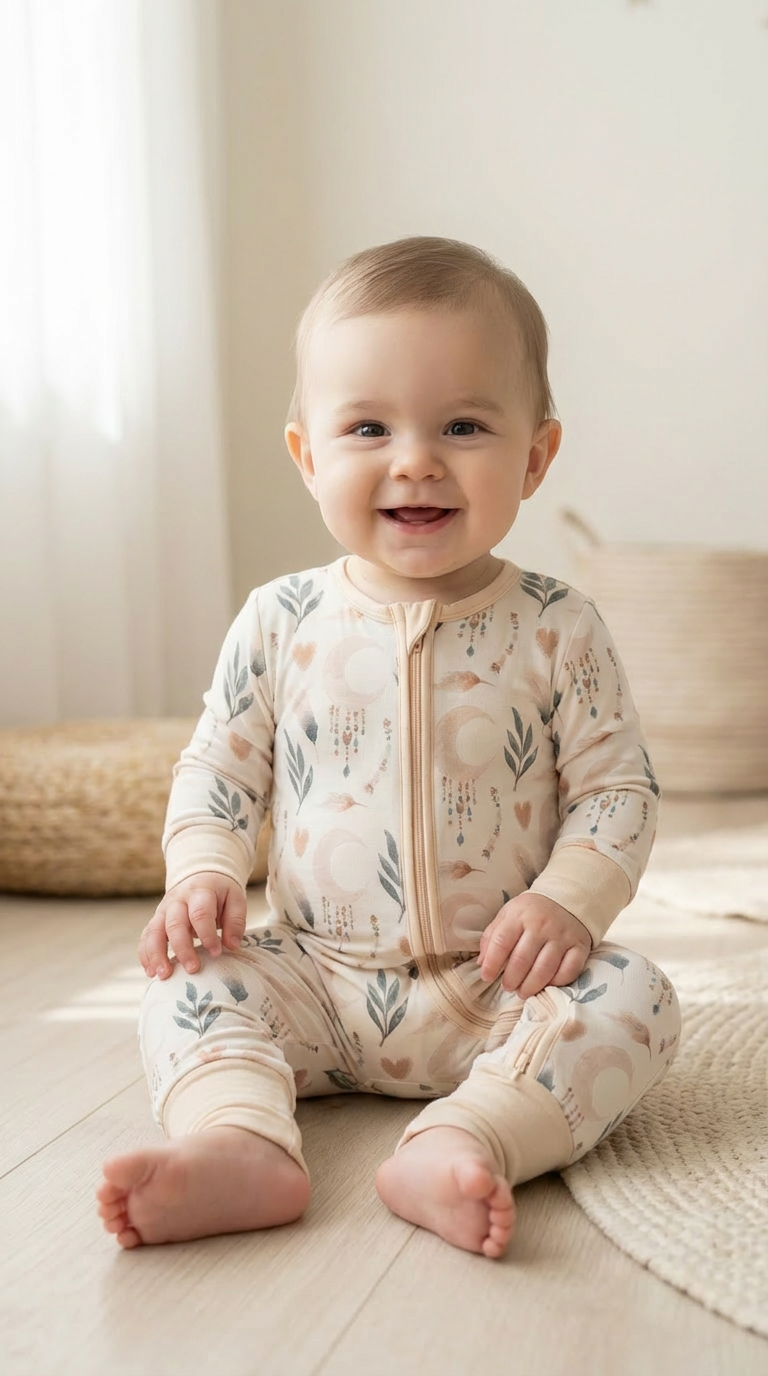 Moonlit Meadow Bamboo Baby Sleeper