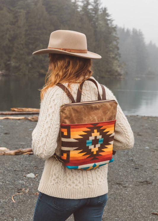 Bohemian Waxed Canvas Backpack