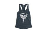Women's Tank Top, Luna Moth: Ocean Blue