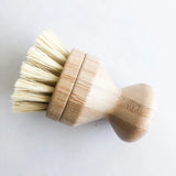 Natural Bamboo Pot & Dish Brush With Replaceable Head: Palm Brush
