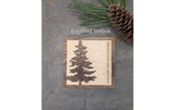 Pine Tree Inlay Wood Coaster - Made in Canada